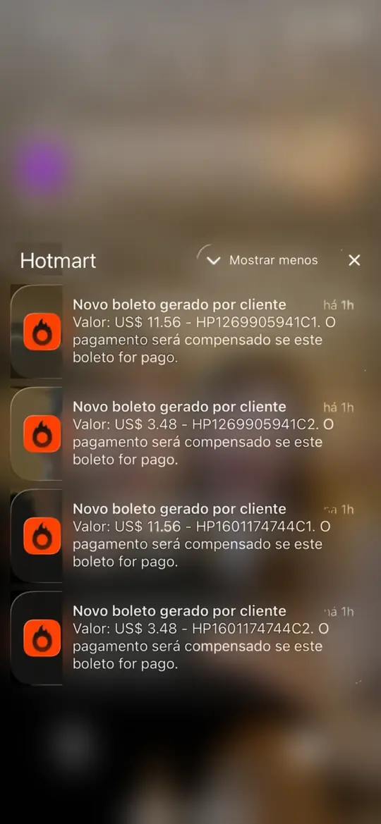 Print de notificação de venda