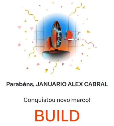 Card Hotmart: Parabéns Januario Alex Cabral, marco BUILD